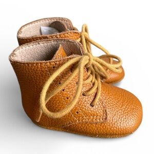 West Coast Mocs Unisex Infant Toddler Leather Booties Size 2